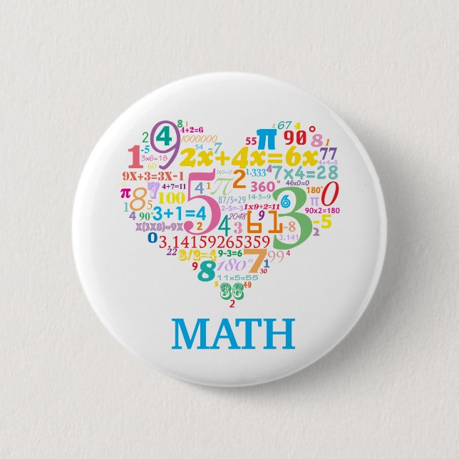 Heart Math Button (Front)