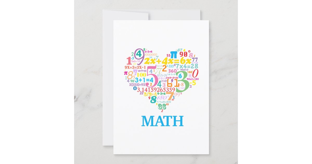 Heart Math Invitation | Zazzle