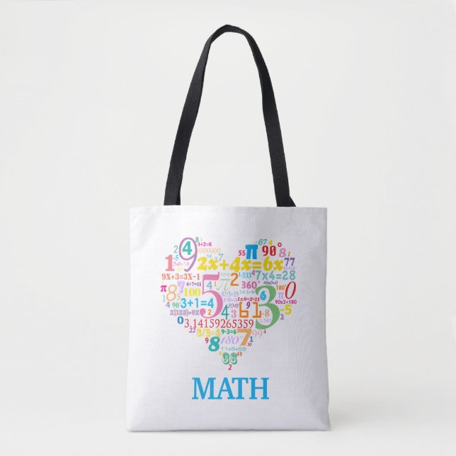 Heart Math Tote Bag (Front)