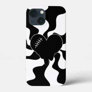 Heart Melt in Black and White iPhone 13 Mini Case