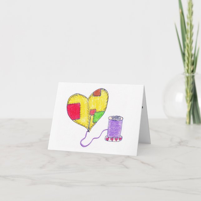 Heart Mend Letterpress Thank You Card (Front)