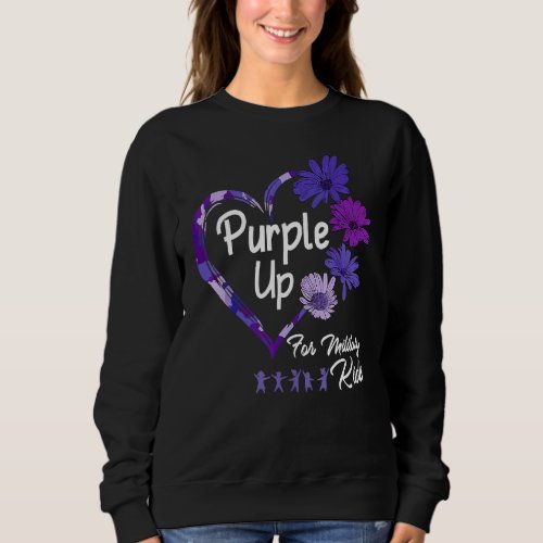 Heart Military Child Month  Purple Up For Military Sweatshirt