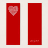 Heart Mini Bookmarks - (Front & Back)