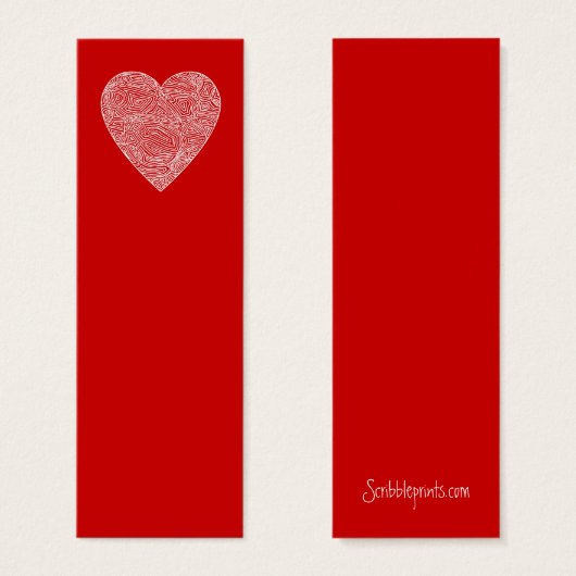Heart Mini Bookmarks - (Front & Back)