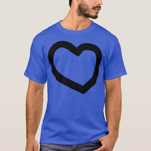 Heart Minimal Style Valentines Day T_Shirt