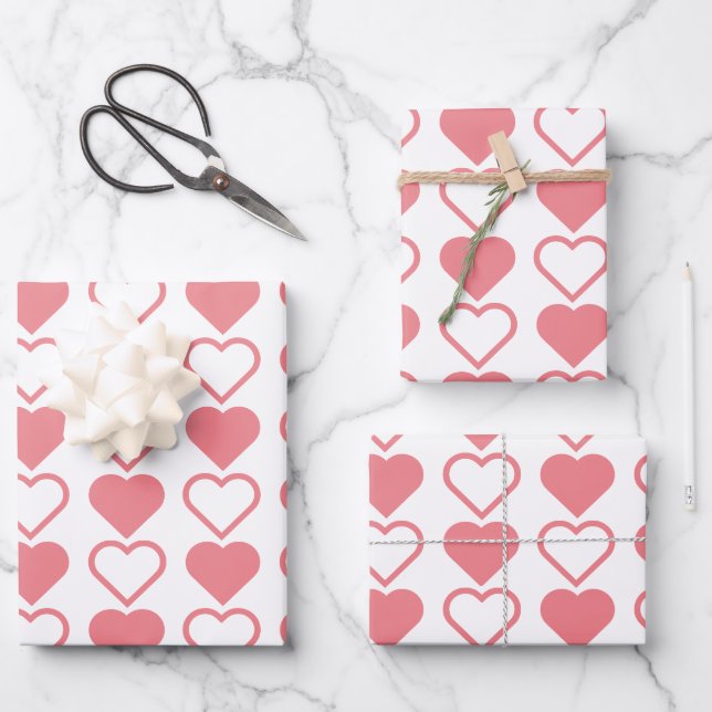Heart Mix Wrapping Paper Sheets (Front)