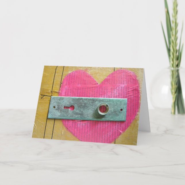 Heart Mixed Media, Valentine's Day Holiday Card (Front)