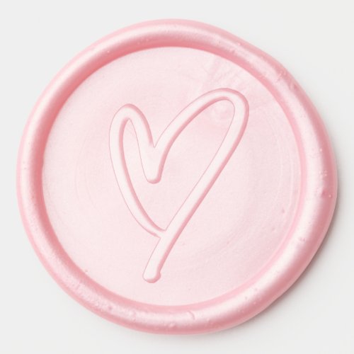 HEART modern elegant  hand drawn wedding couple  Wax Seal Sticker