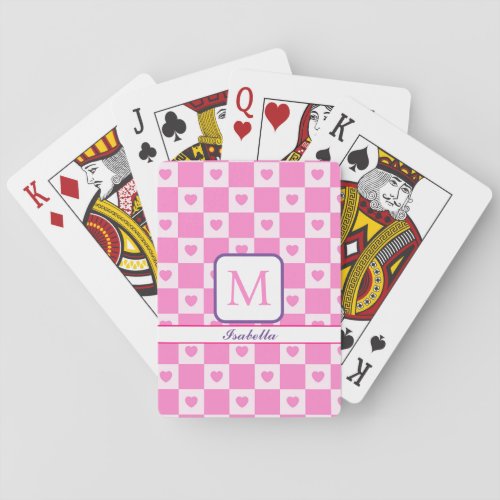 Heart Modern Pink Love Collection Playing Cards