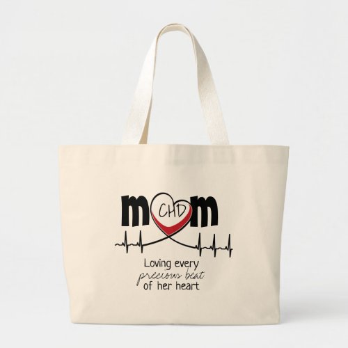 Heart Mom CHD Tote Bag