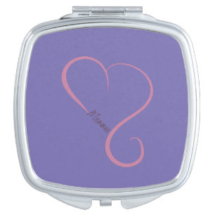 Heart momma compact mirror