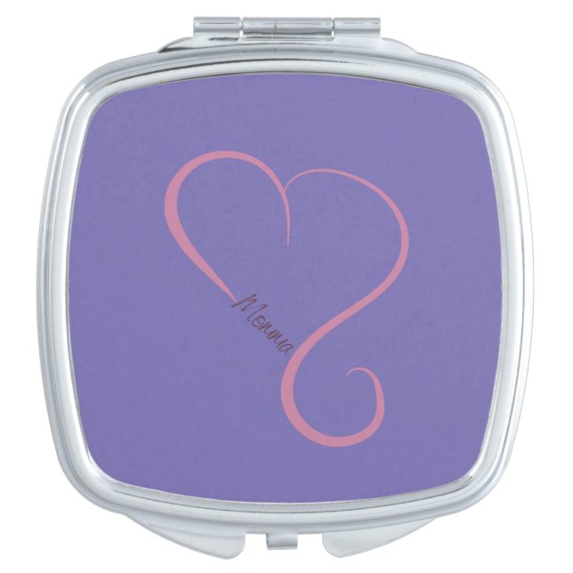 Heart momma compact mirror (Front)