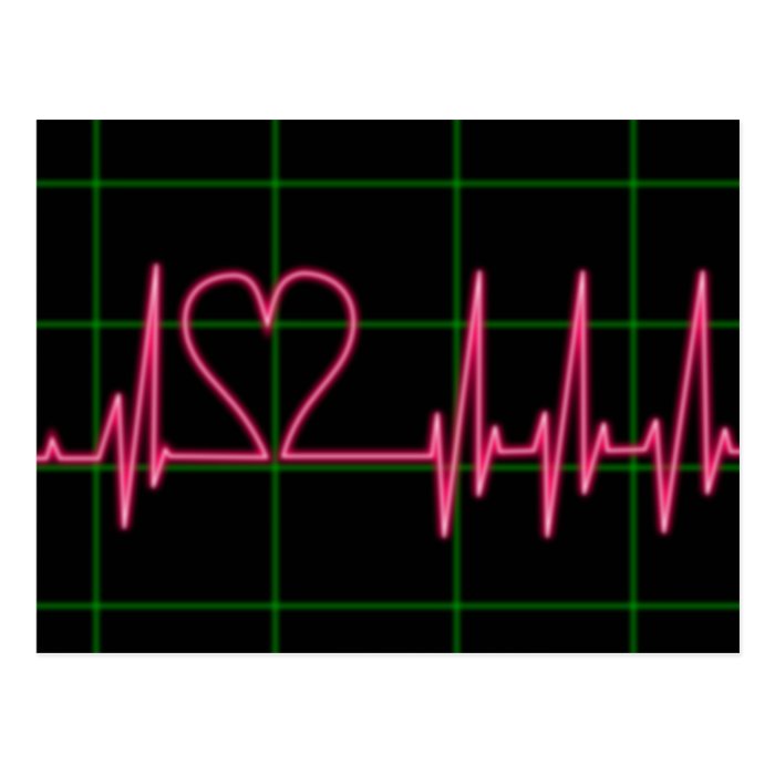 Heart Monitor Postcard