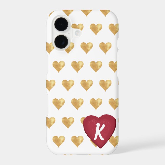 Heart Monogram iPhone Case (Back)