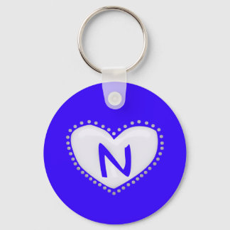Heart Monogram Keychain