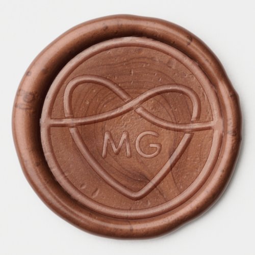 Heart Monogram Wedding Wax Seal Sticker