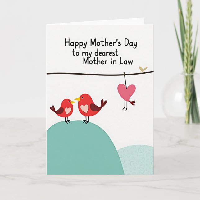 Heart Mothers Day Family Card (Front)