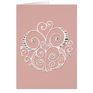 Heart Motif white Card