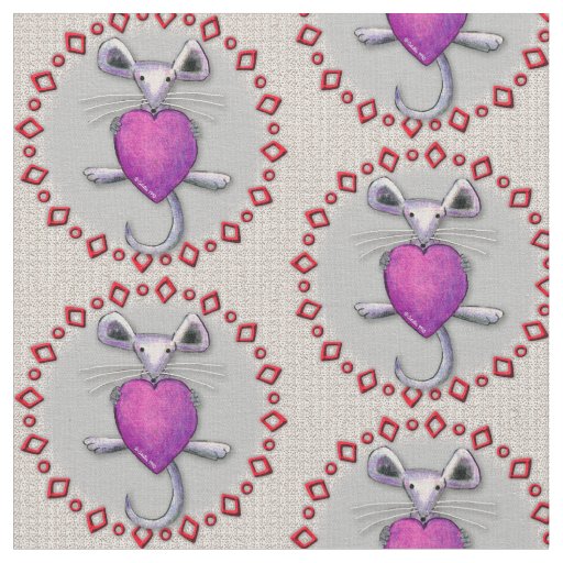 Heart Mouse Fabric
