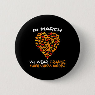 Heart Ms Multiple Sclerosis Awareness March We Wea Button