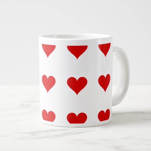 Heart Mug, Walentine`s Day, Friends Giant Coffee Mug (Front Right)