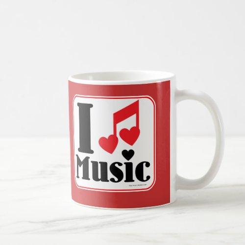   Heart Music Cool Fun Song Epic Motto  Coffee Mug