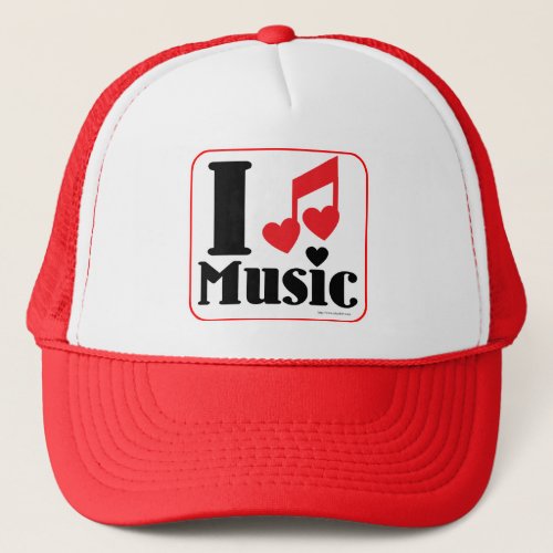 Heart Music Cool Fun Song Epic Motto Trucker Hat