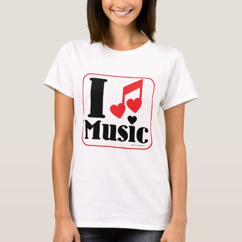 Heart Music Cool Fun Song Epic Slogan T_Shirt