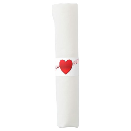 Heart Music Napkin Bands