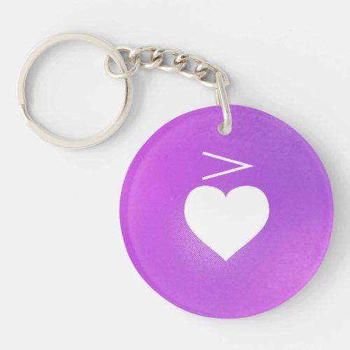 Heart Music Notation Love Language Accent Keychain