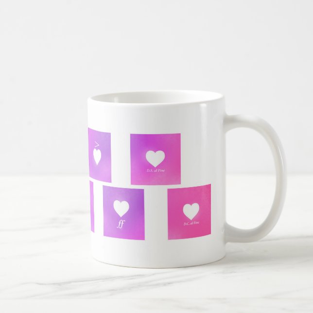 Heart Music Notation Love Language Coffee Mug (Right)