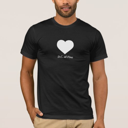 Heart Music Notation Love Language DC al Fine T T_Shirt