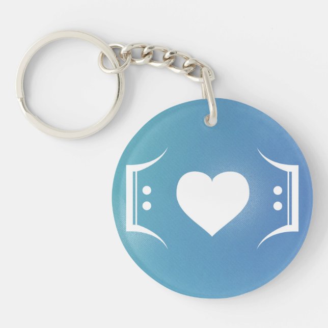 Heart Music Notation Love Language: Repeat Keychain (Front)