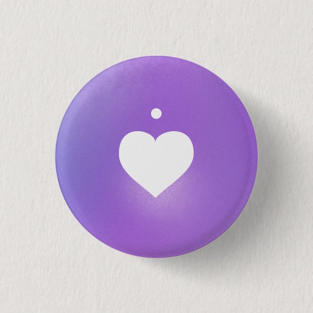 Heart Music Notation Love Language: Staccato Button (Front)