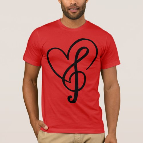 Heart Music Note I LoveMusic T_Shirt