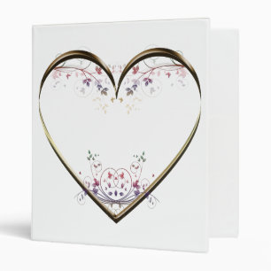 Heart n Flowers Custom 3 Ring Binder