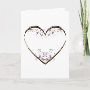 Heart n Flowers Custom Message Card