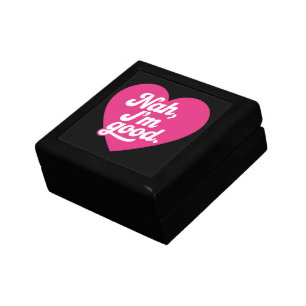 Heart Nah Im Good Anti Valentines Day Single Aware Gift Box