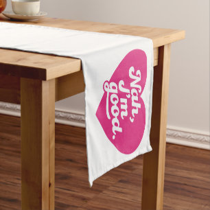 Heart Nah Im Good Anti Valentines Day Single Aware Short Table Runner