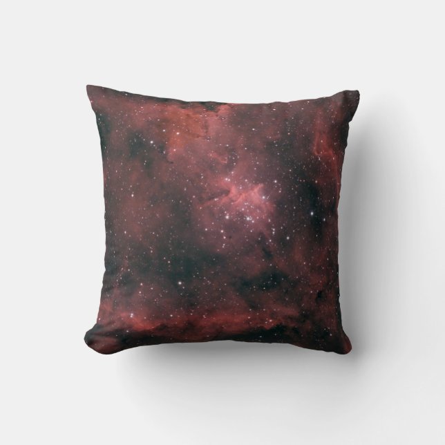 Heart Nebula Throw Pillow (Front)