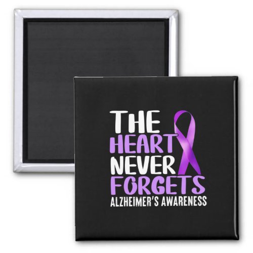 Heart Never Forgets Alzheimerheimers Awareness  Magnet