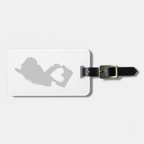 Heart New Jersey state silhouette Luggage Tag
