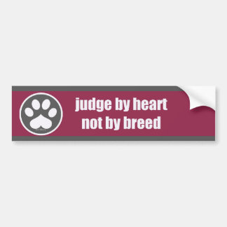 Heart Not Breed - Rsp/Gry Bumper Sticker