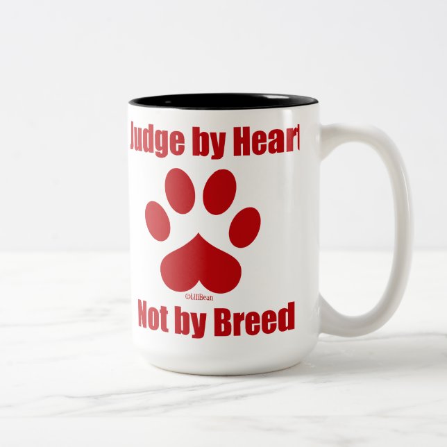 Heart Not Breed Two-Tone Coffee Mug (Right)