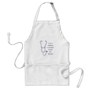 Heart nurse adult apron