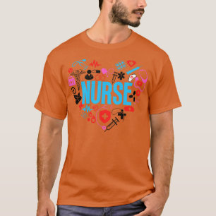 Heart Nurse Word Cloud 2 T-Shirt