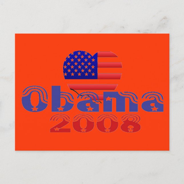'Heart' Obama 2008 Postcard (Front)