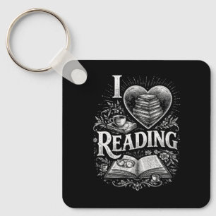 Heart of a Book Lover Keychain