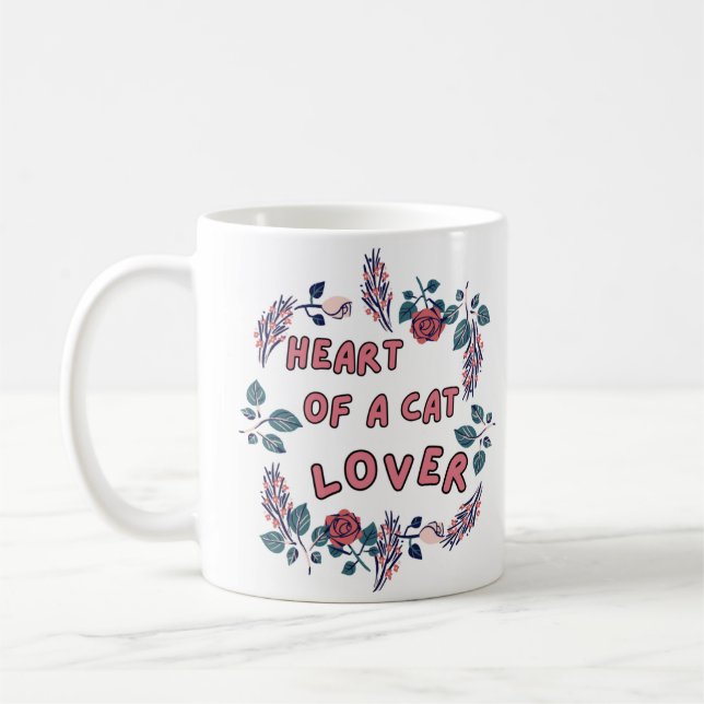 Heart of a Cat Lover Mug (Left)