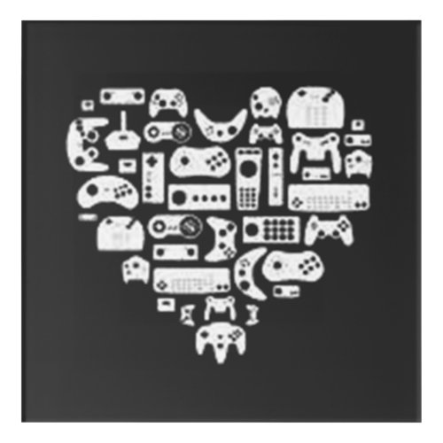 Heart of a Gamer Pullover Level Up Your Style Acrylic Print